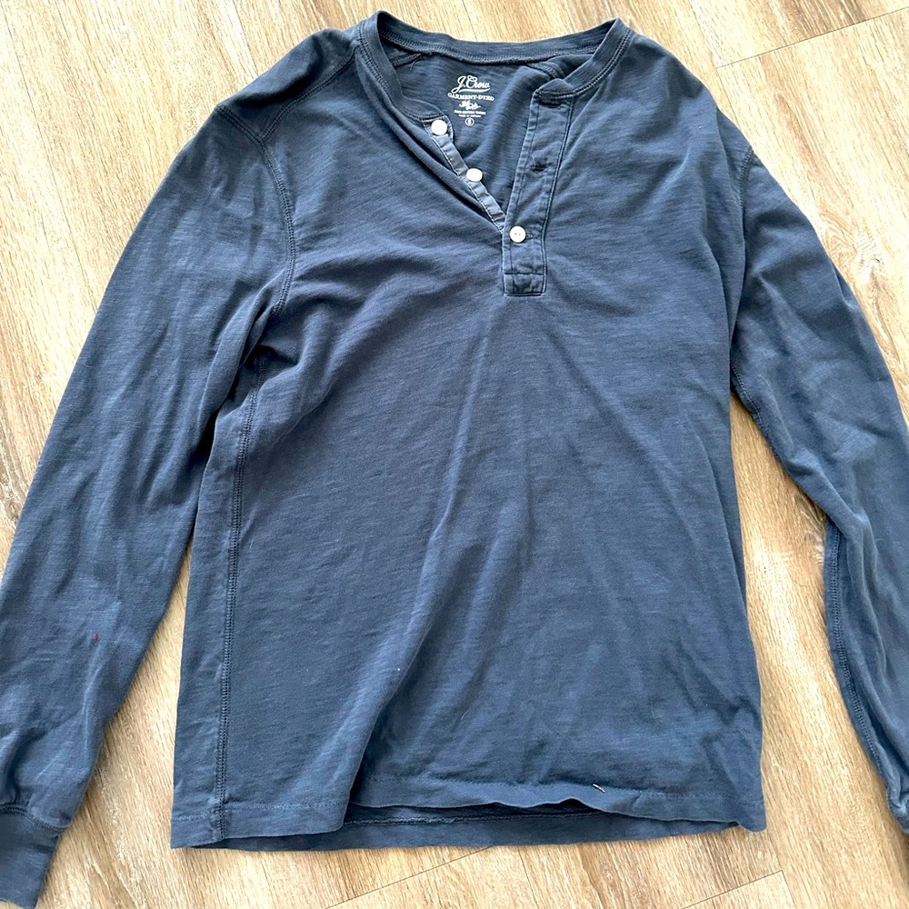 JCrew dark grey Henley tee